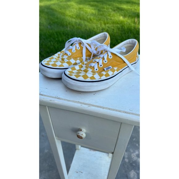 Vans Shoes - Vans Yellow Checkerboard Sneakers